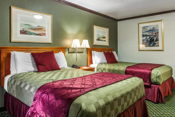 Check out our specials on our booking engine. Find the latest packages and&nbsp; specials. This photo is a Double Queen Room Deluxe.